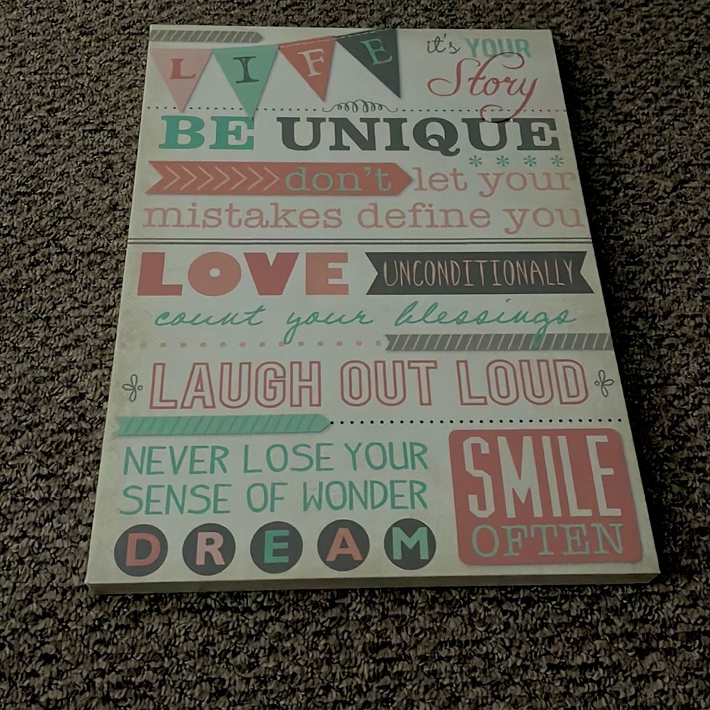 Decorative hanging signs.